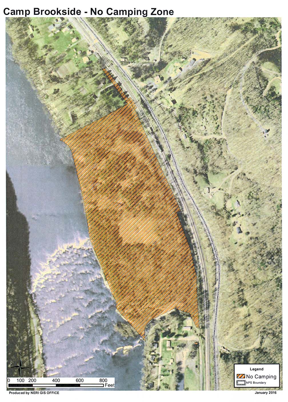 No Camping Area Camp Brookside