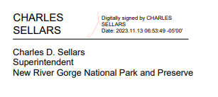 signature line for superintendent
