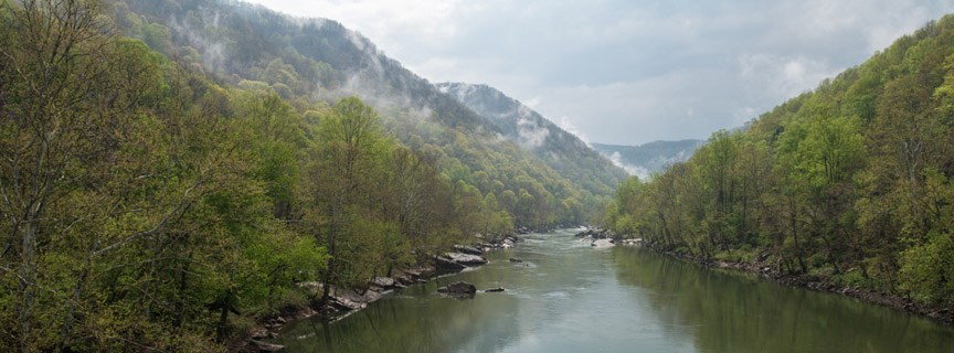 river and gorge with clouds river and gorge with clouds