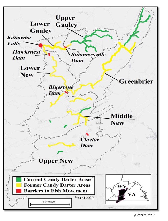 map showing watershed and rivers