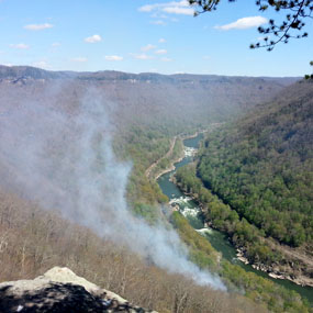 Smoke from wildland fire