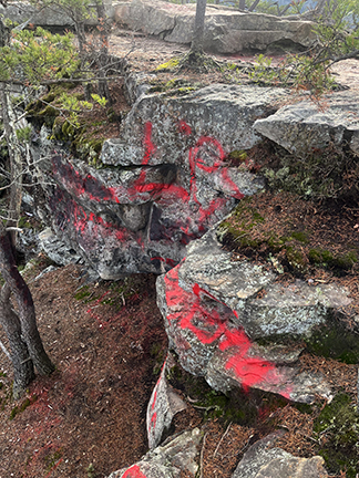 graffiti on rocks graffiti on rocks