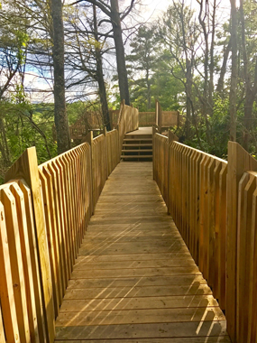 Newly rebuilt boardwalk to Turkey Spur