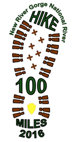 100 mile challenge boot print logo