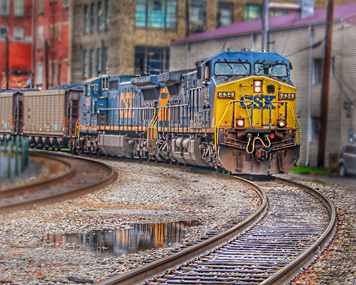 coal train rolling through town