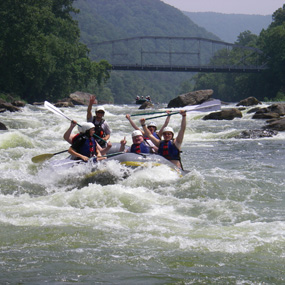 Rangers in Training whitewater rafting