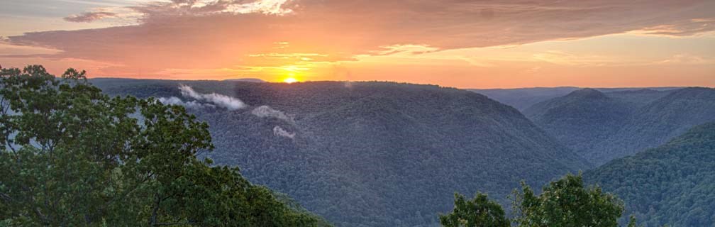 sunset over gorge