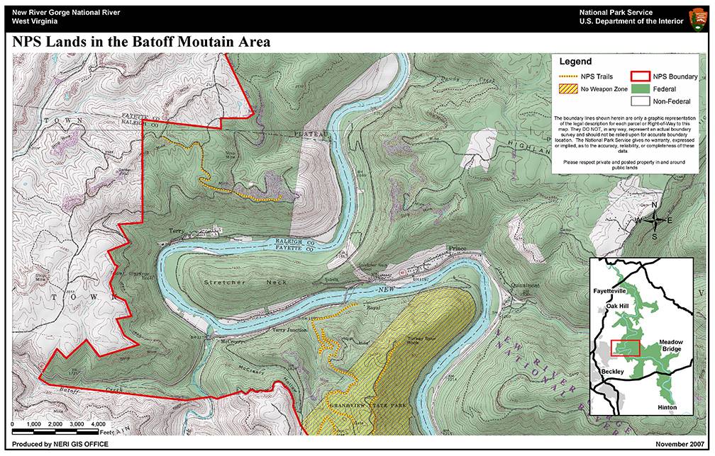 New River Gorge Hunting Maps - New River Gorge National River (U.S
