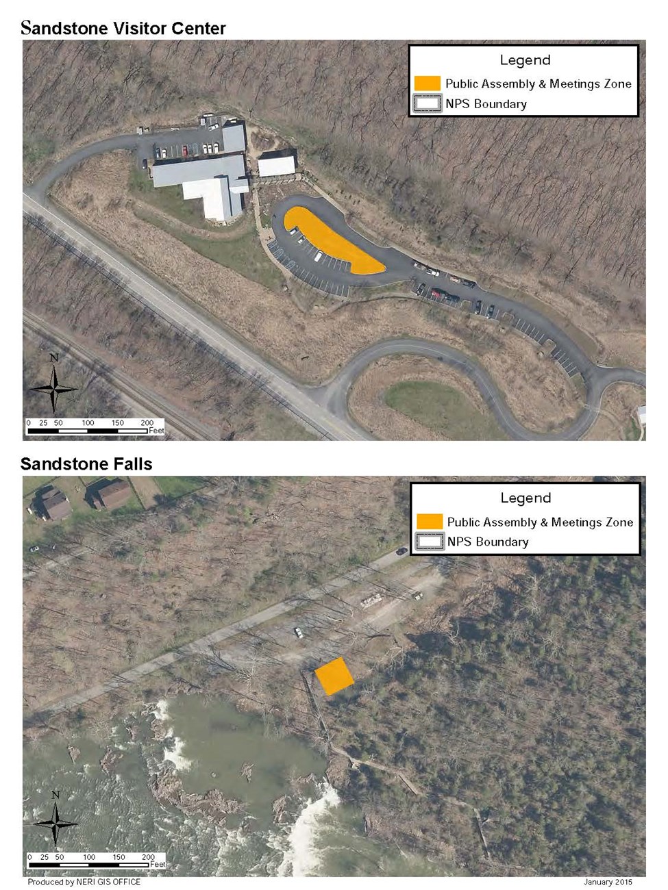 Public Assembly Maps for Sandstone VC and Sandstone Falls