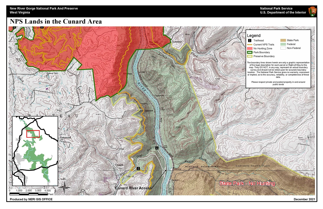 Hunting Area Map - Cunard Hunting Area Map - Cunard