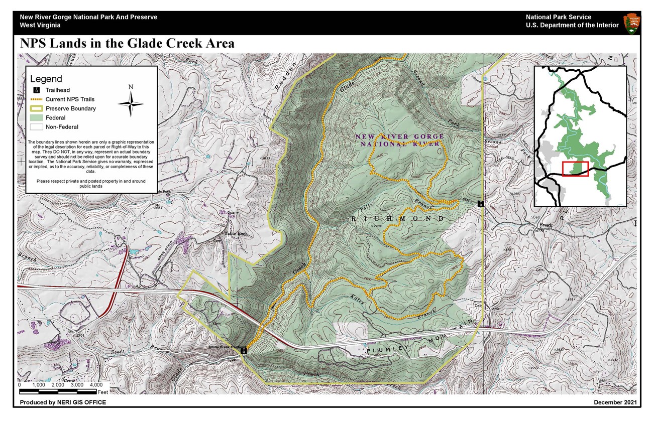 Hunting Area Map - Glade Creek