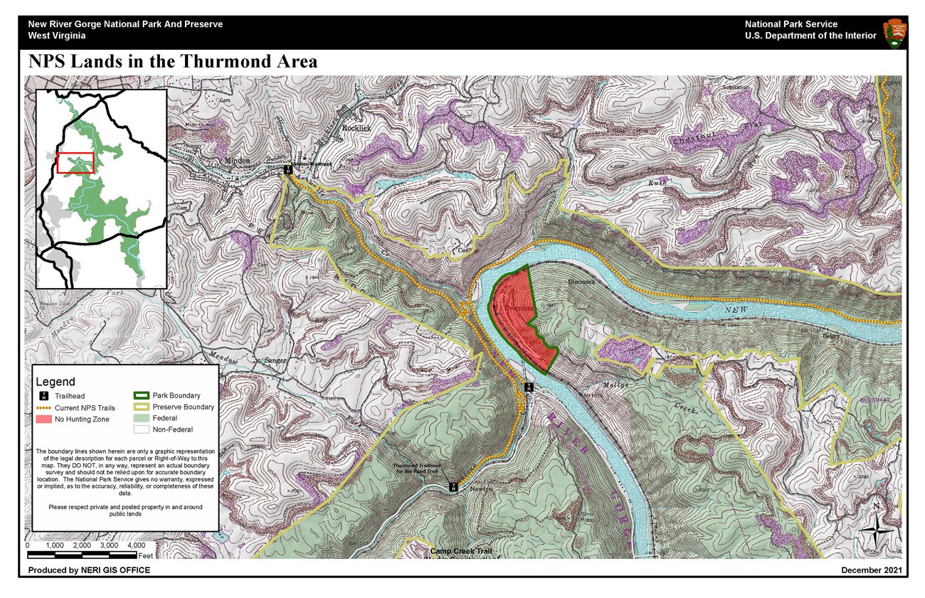 Hunting Map - Thurmond Area