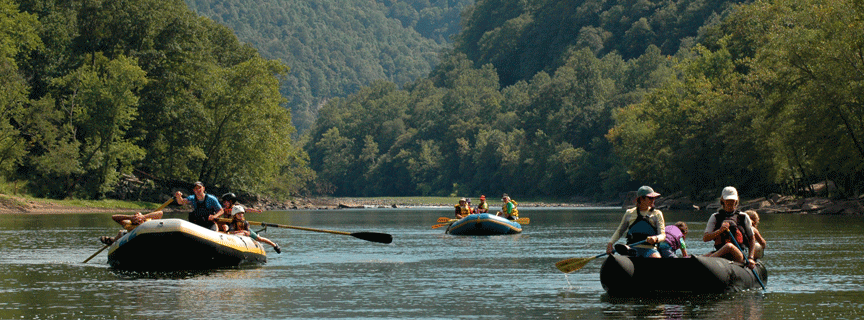 rafts on the river rafts on the river