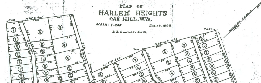 Harlem Heights Map map of subdivision