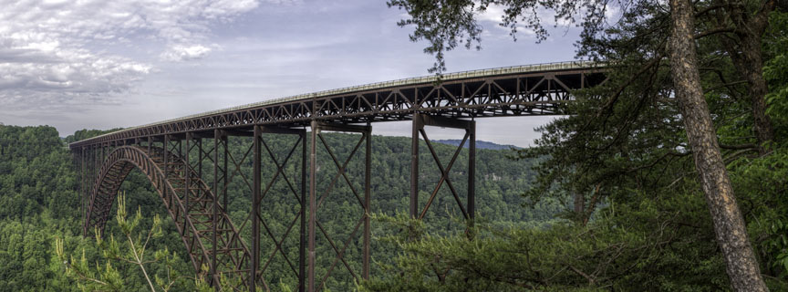 view of the New River Gorge Bridge