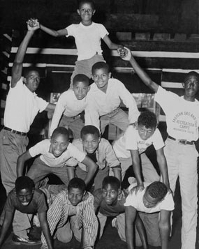Kids playing at camp
