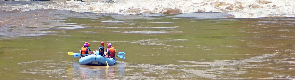 Rafters approach whitewater