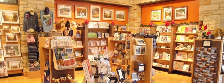 bookstore at Canyon Rim Visitor Center