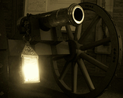 Cannon with lantern