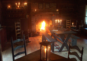 Inside the historic Black Swan Tavern