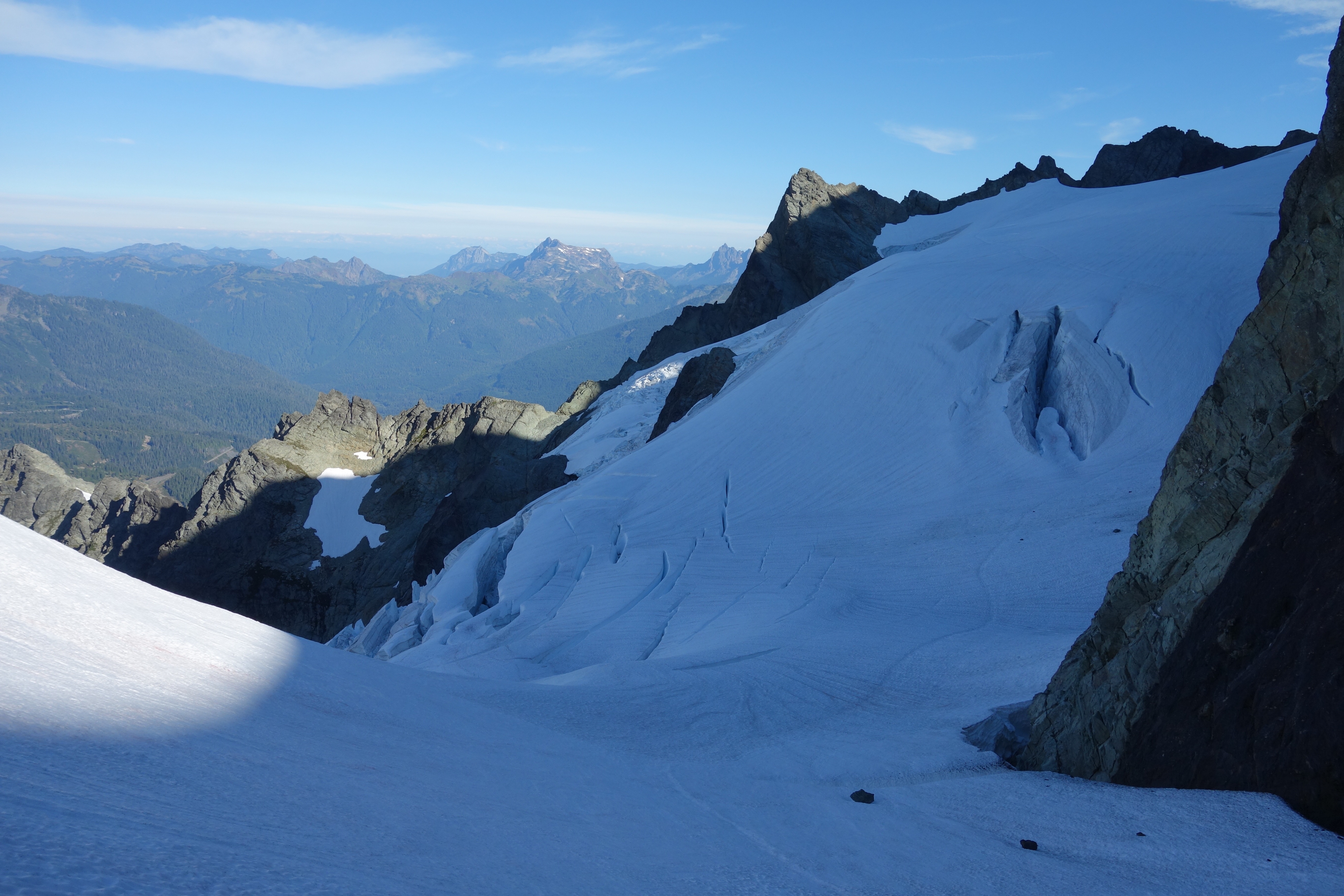 Looking down across the Hells Highway section