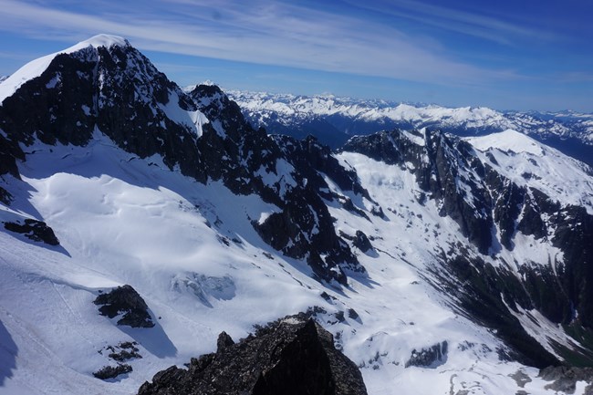 Eldorado Peak from the summit of Dorado Needle