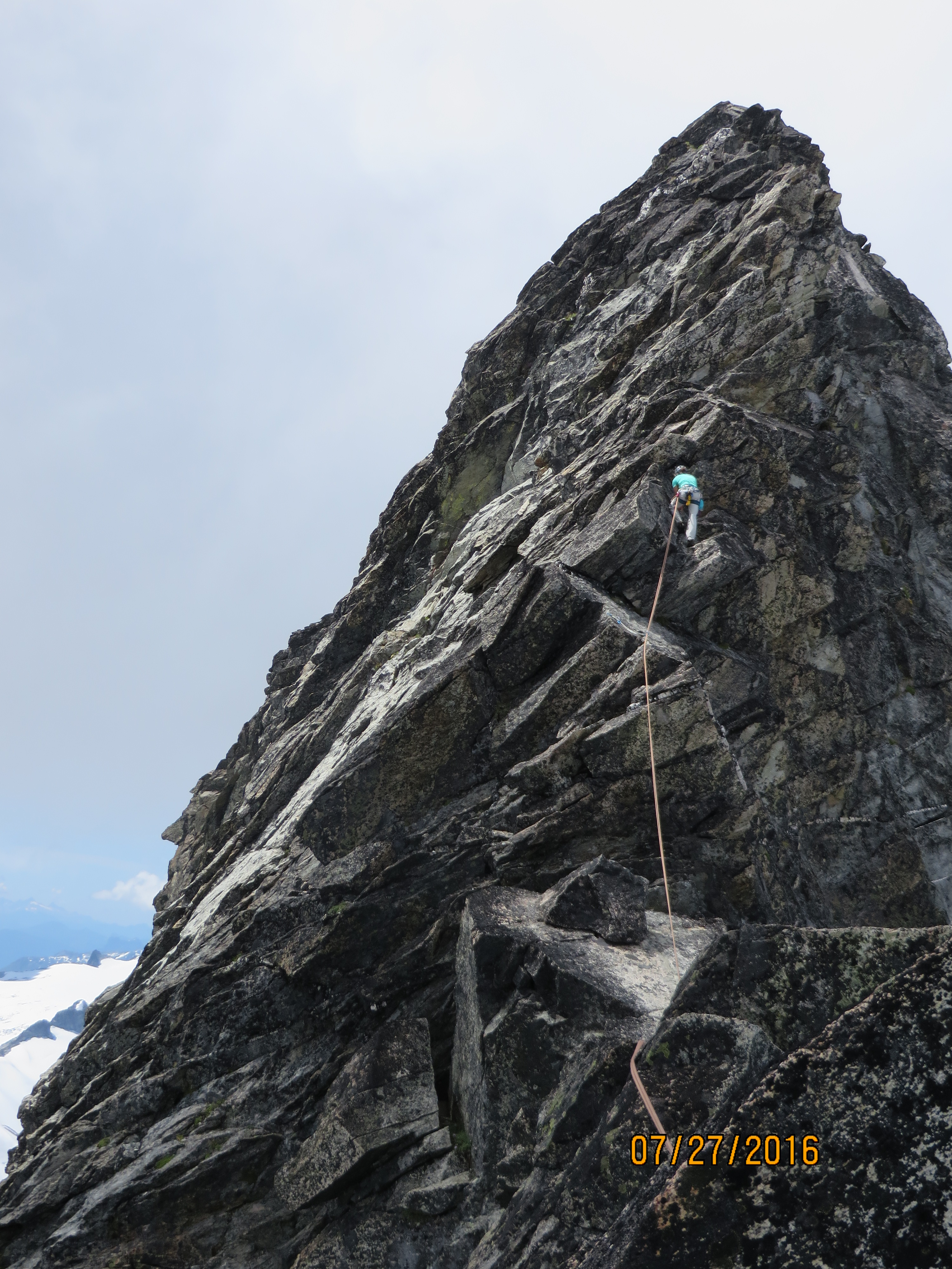 Climbing the crux gendarme