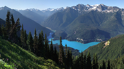 Diablo Lake from Sourdough Mountain in Ross Lake National Recreation Area