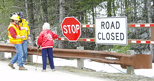 Tootsie Clark opens the gate as a part of the annual opening tradition