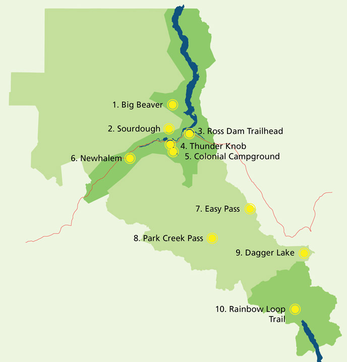 Acoustic Monitoring Sites in the North Cascades. Image Credit: NPS/NOCA Staff