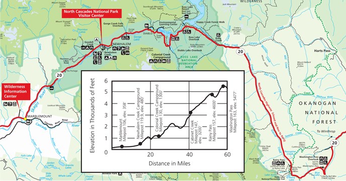 Cycling route on the North Cascades Highway. Image Credit: NPS/NOCA