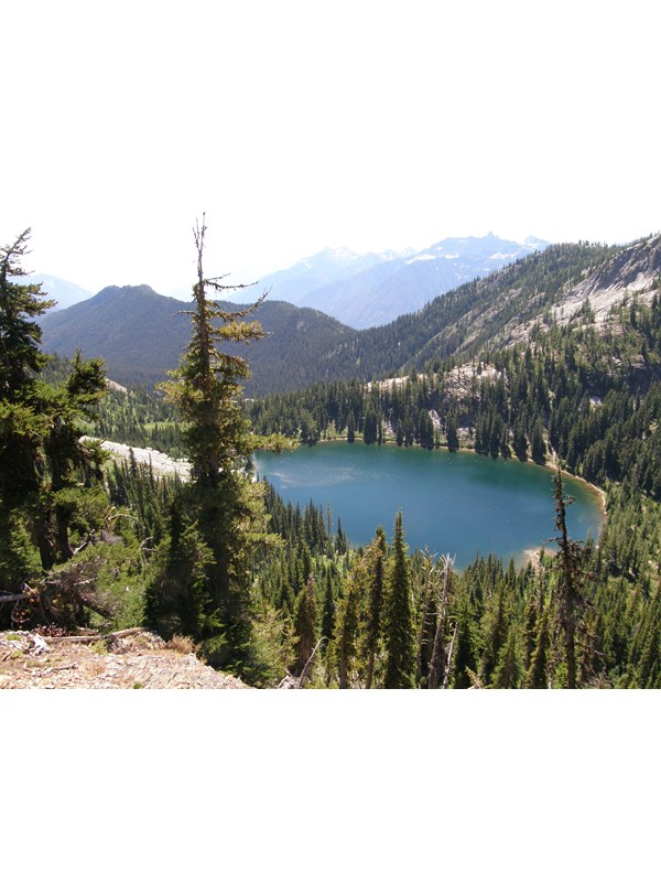 Rainbow Lake from Bowan Pass, Tupshin &amp; Castle in background