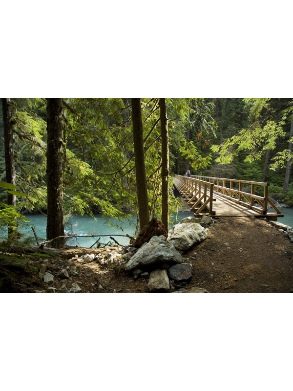 First bridge over turquoise Thunder Creek