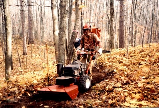 volunteer mowing trail volunteer mowing trail