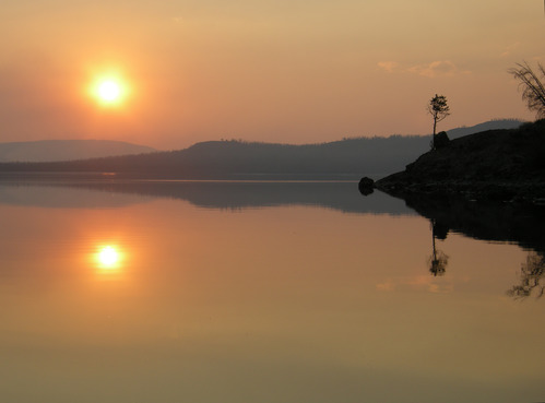 Smoky sunset