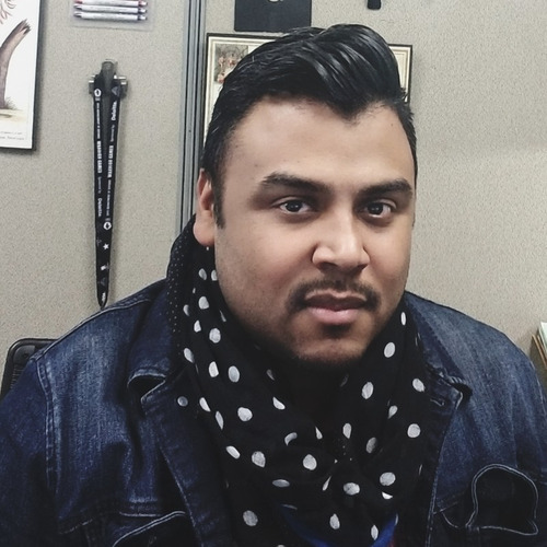 Man in an office setting.
