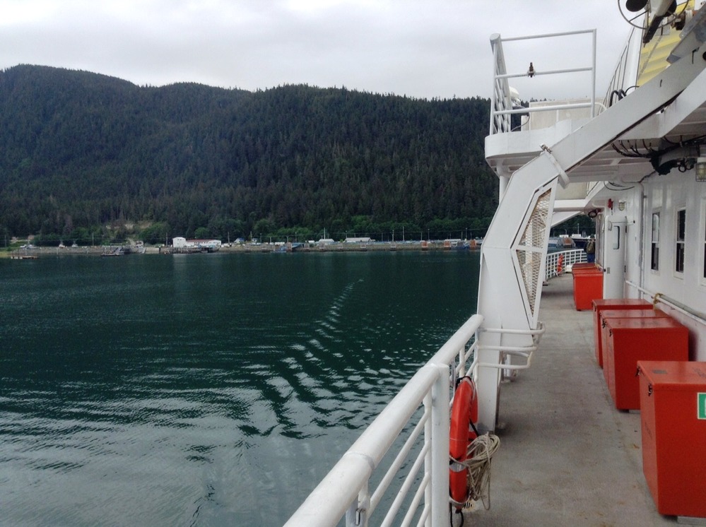 Pulling away from the Juneau Ferry dock in Auke Bay