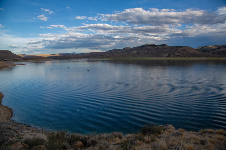 Shadowed mesa and basin