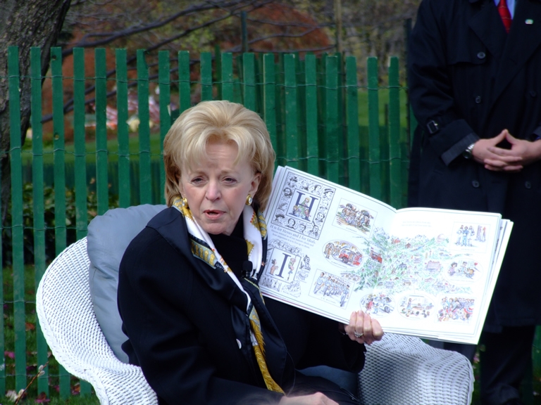Lynn V. Cheney in the reading nook
