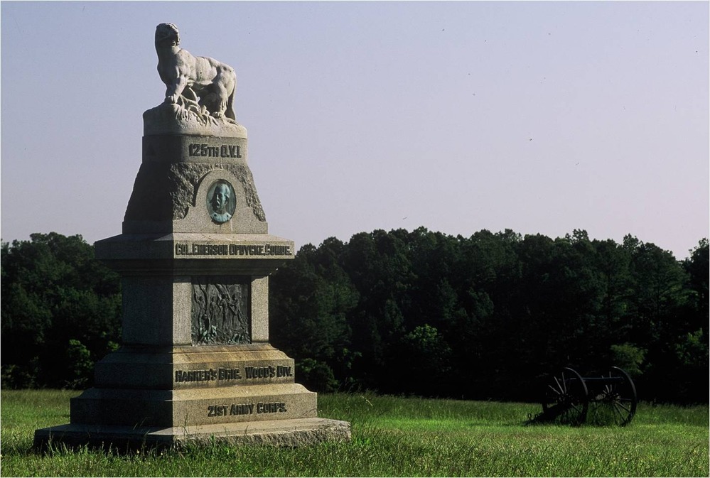 125th Ohio monument located on Snodgrass Hill, Chickamauga Battlefield.