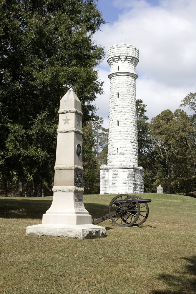 Wilder Brigade Monument located on the Chickamauga Battlefield.