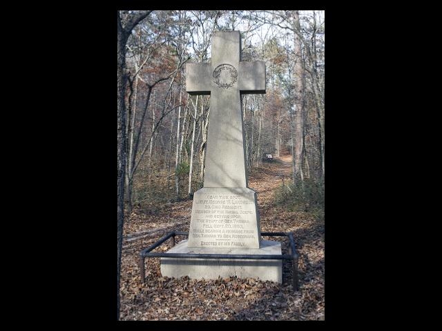 The family of Lieutenant George W. Landrum, Second Ohio Regiment, erected this monument near the spot where he died on September 20, 1863.