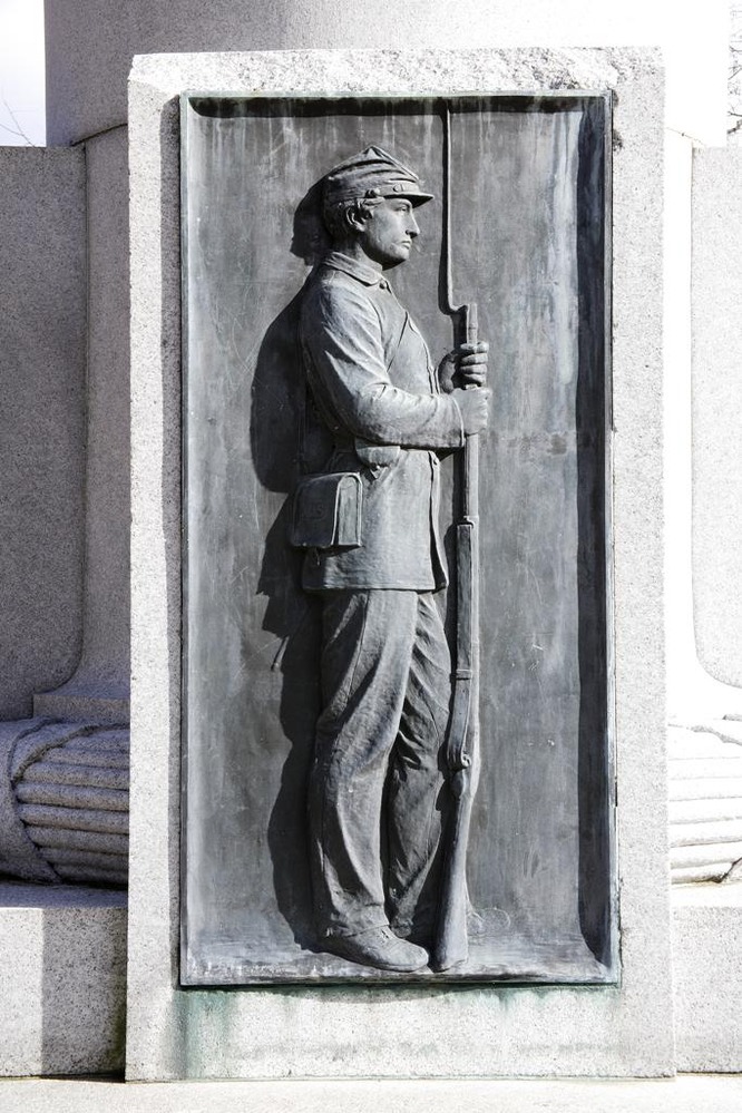Detail from the Ohio Monument located near the Cravens House on Lookout Mountain.