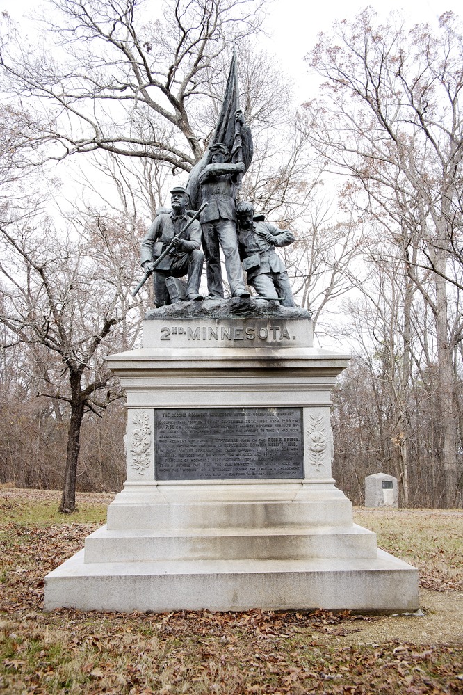 Erected in 1893 this monument honors the Second Regiment Minnesota Veteran Volunteer Infantry.
