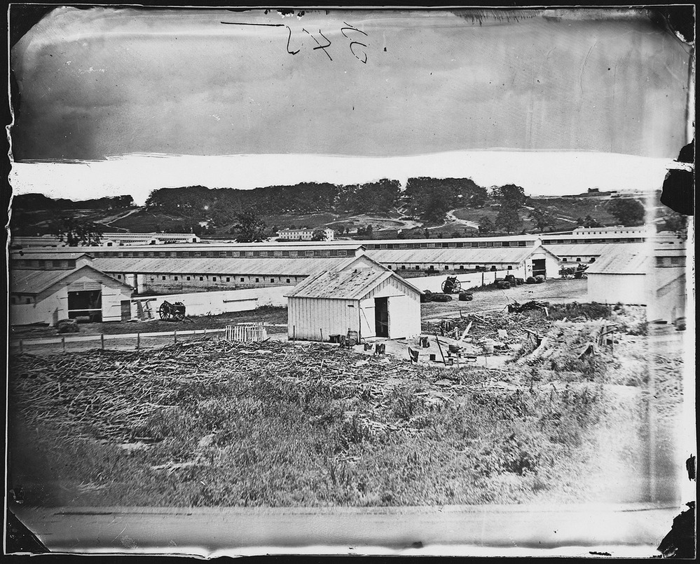 This photo was taken during the Civil War looking east, towards present day Shepherd Parkway