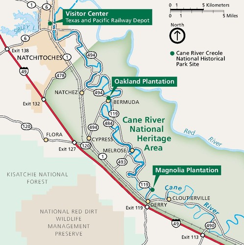 Cane River Creole National Historical Park Area Map