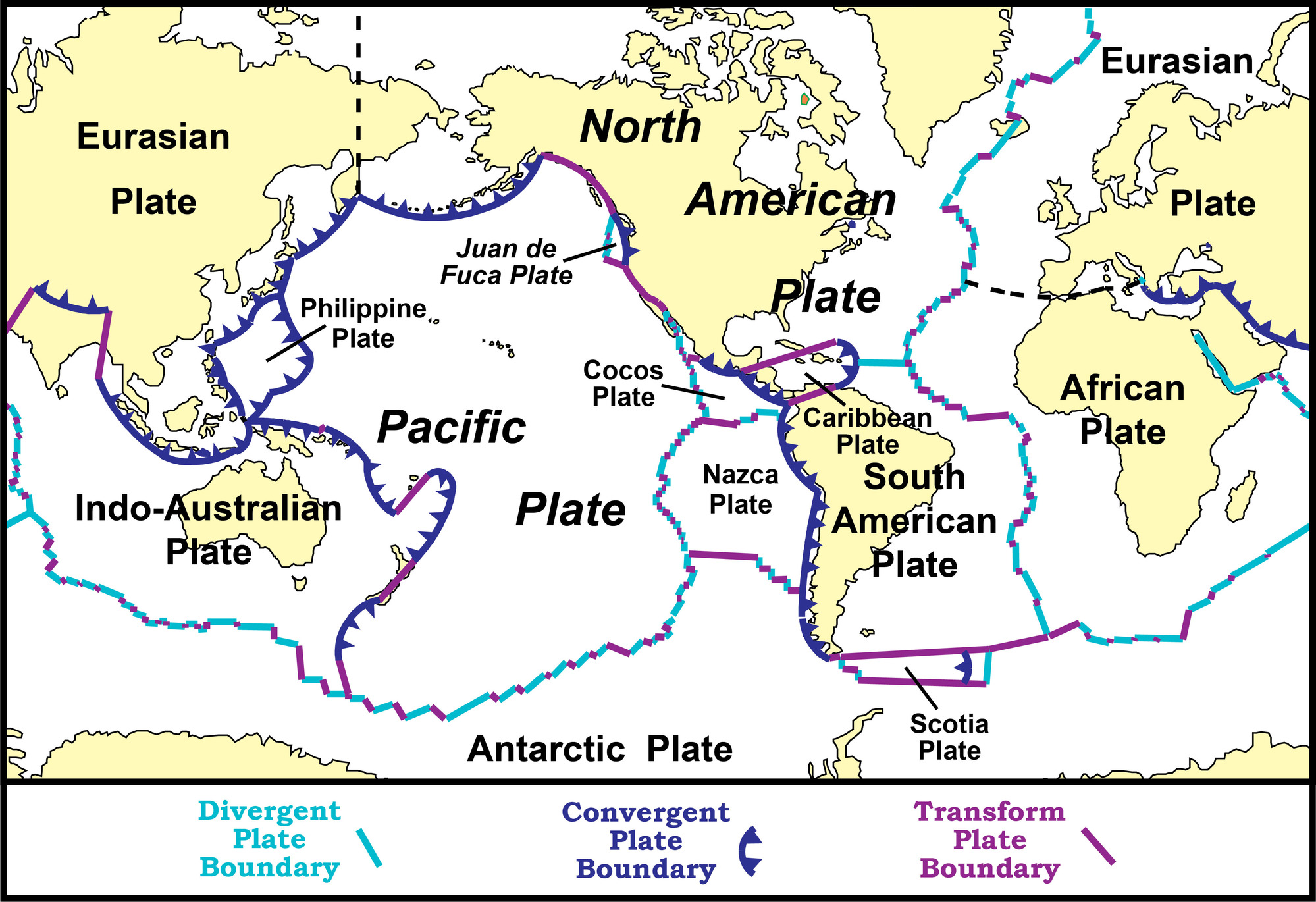 map of the tectonic plate boundaries Evidence Of Plate Motions Geology U S National Park Service map of the tectonic plate boundaries