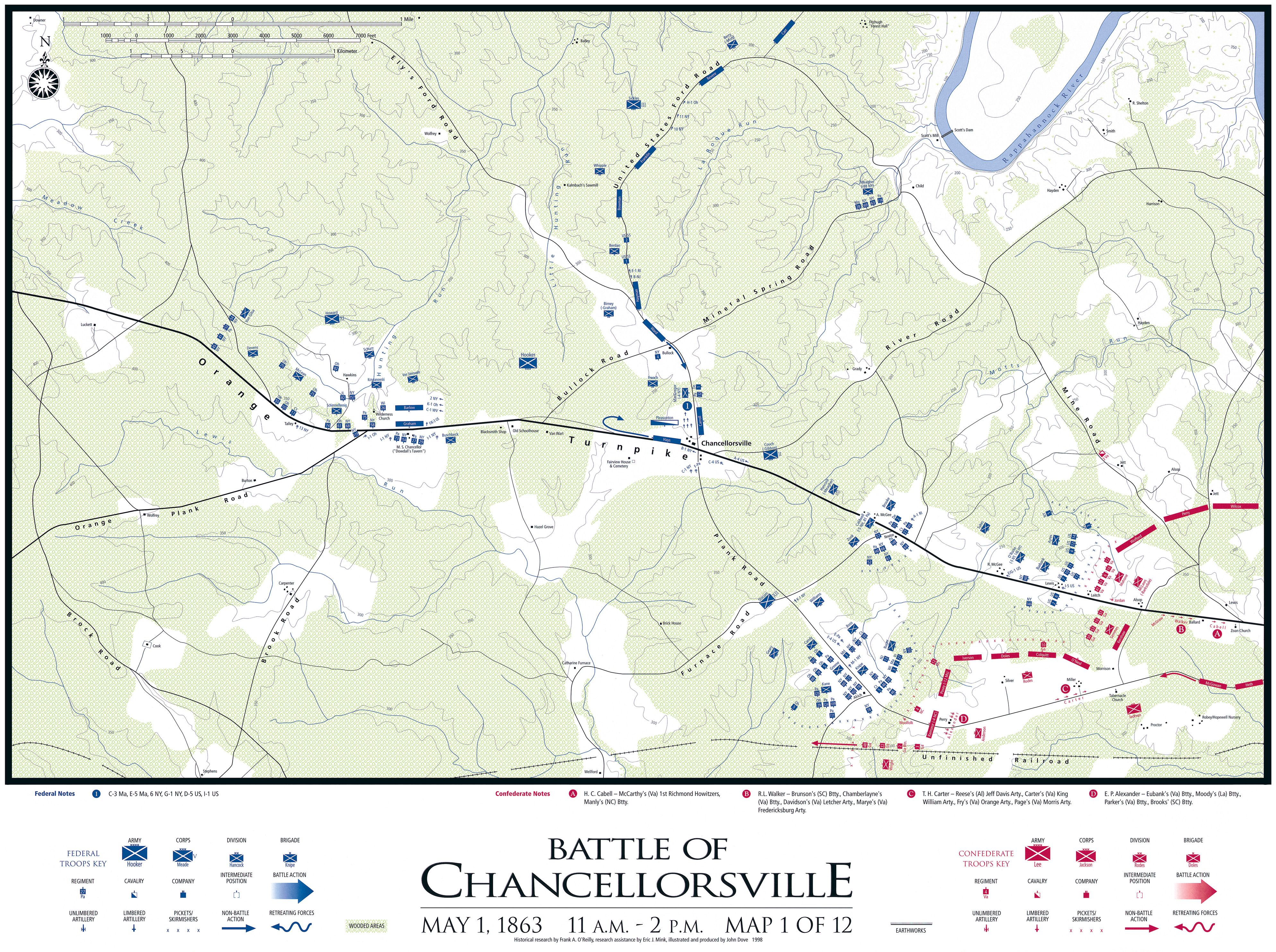 Chancellorsville Troop Movement Maps