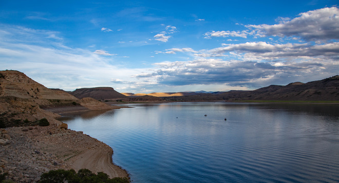 Shoreline of a basin 