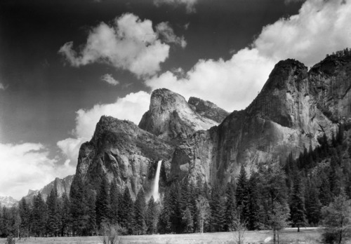 Cathedral Rocks and Bridalveil Falls